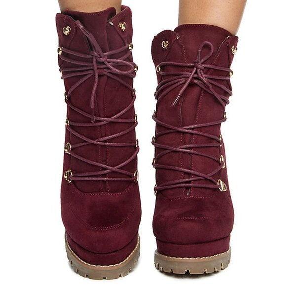 ALL IN THE SUEDE CHUNKY BOOTIE - Picture 3 of 7